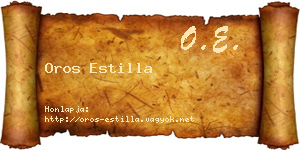 Oros Estilla névjegykártya